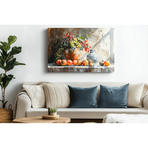 Tableau Abondance Fruitée - Collection Lumières & Ombres 🏞️ - tableau Décoratif Dwirty Maroc