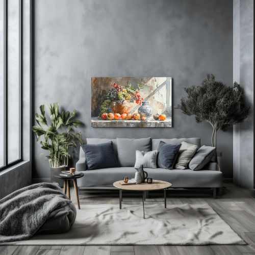 Tableau Abondance Fruitée - Collection Lumières & Ombres 🏞️ - tableau Décoratif Dwirty Maroc