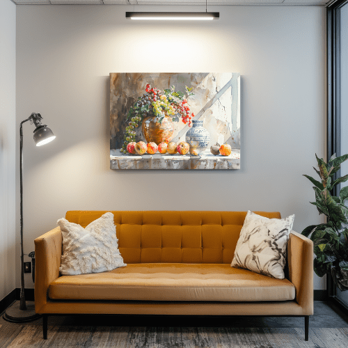 Tableau Abondance Fruitée - Collection Lumières & Ombres 🏞️ - tableau Décoratif Dwirty Maroc