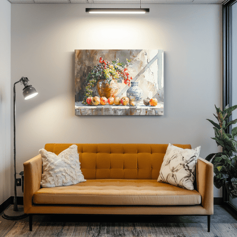 Tableau Abondance Fruitée - Collection Lumières & Ombres 🏞️ - tableau Décoratif Dwirty Maroc