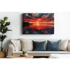 Tableau Coucher de Soleil Éclatant - Collection Lumières & Ombres 🌅 - tableau Décoratif Dwirty Maroc