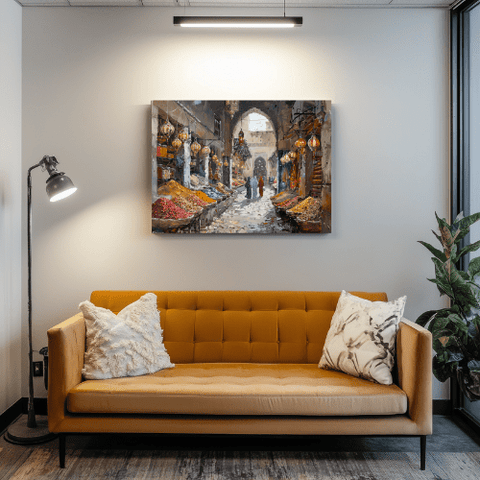 Tableau Décoratif Souk Traditionnelle - Lumières & Ombres Collection - tableau Décoratif Dwirty Maroc