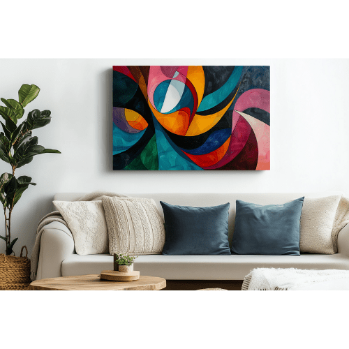 Tableau Décoratif Vagues Colorées - Lumières & Ombres Collection - tableau Décoratif Dwirty Maroc