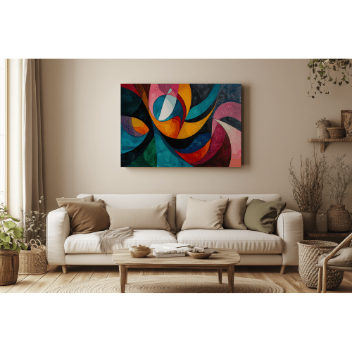 Tableau Décoratif Vagues Colorées - Lumières & Ombres Collection - tableau Décoratif Dwirty Maroc