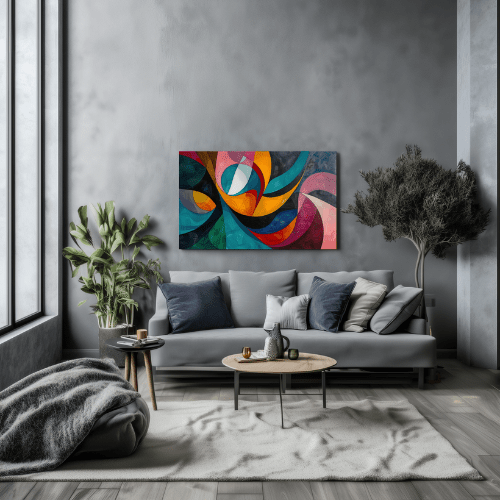 Tableau Décoratif Vagues Colorées - Lumières & Ombres Collection - tableau Décoratif Dwirty Maroc