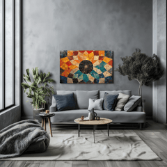 Tableau Mosaïque Mystique - Collection Lumières & Ombres 👁️✨ - tableau Décoratif Dwirty Maroc