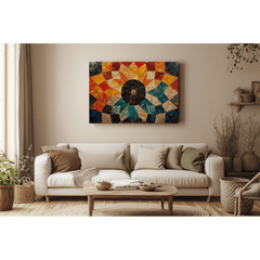 Tableau Mosaïque Mystique - Collection Lumières & Ombres 👁️✨ - tableau Décoratif Dwirty Maroc