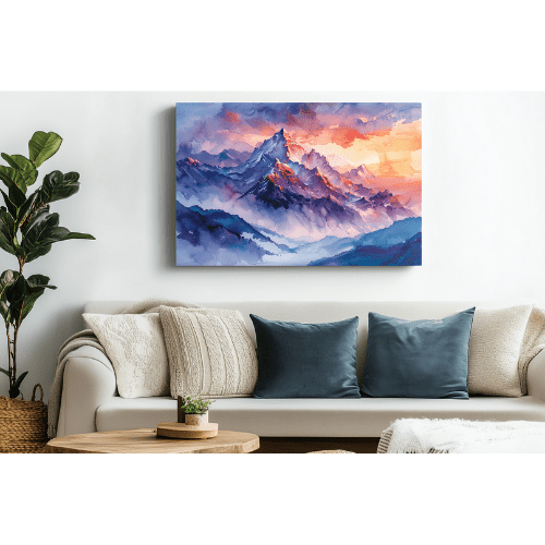 Tableau Paysage Montagneux - Collection Lumières & Ombres 🏞️ - tableau Décoratif Dwirty Maroc