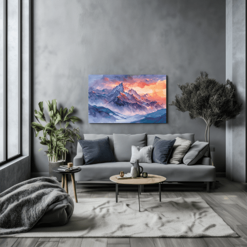 Tableau Paysage Montagneux - Collection Lumières & Ombres 🏞️ - tableau Décoratif Dwirty Maroc