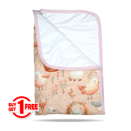 Tapis à Langer Bébé Imperméable complices Fleuris 50x80 cm - Un achetez le 2éme est offert - tapis à langer bébé Dwirty Maroc