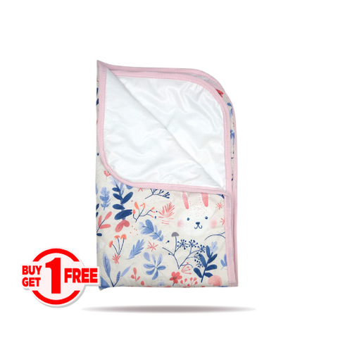 Tapis à Langer Bébé Imperméable Câlins Lapins 50x80 cm - Un acheté le 2éme est offert
