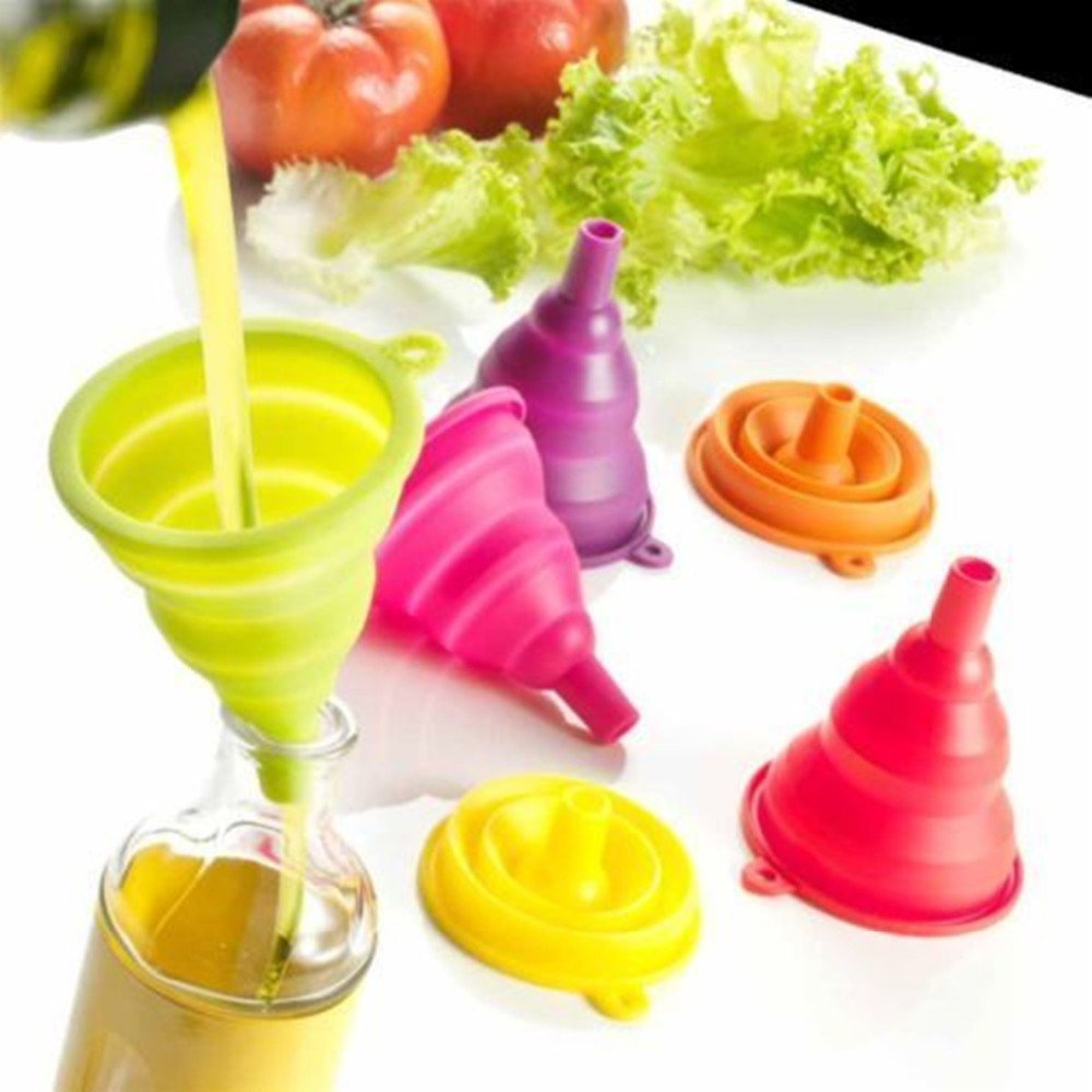 2 Entonnoirs Pliants en Silicone – Praticité et Gain de Place - entonnoir pliable Dwirty Maroc