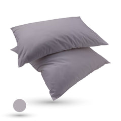 2 Taies d'oreiller Uni Gris Clair 50 x70 cm // Doux & Antiallérgique - Taies et protections d'oreiller Dwirty Maroc