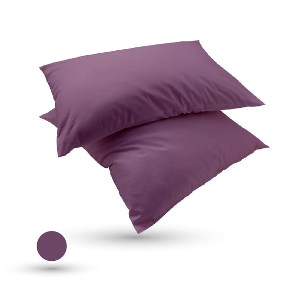 2 Taies d'oreiller Uni Violet 50 x70 cm // Doux & Antiallérgique - Taies et protections d'oreiller Dwirty Maroc