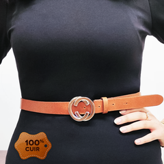 Ceinture en 100% Cuir Femme : Ceintures en Cuir Authentique pour Femmes : Un Accessoire de Style Élégant*