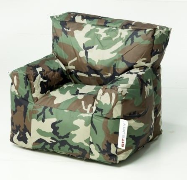 Pouf «Junior» Chaise Adulte Robuste & confortable (Militaire) - 45%