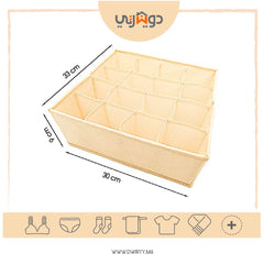 Pack 3 ensemble de boîte de rangement pour sous-vêtement multi-grilles pliable // BF2024