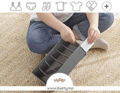 Pack 3 ensemble de boîte de rangement pour sous-vêtement multi-grilles pliable // BF2024