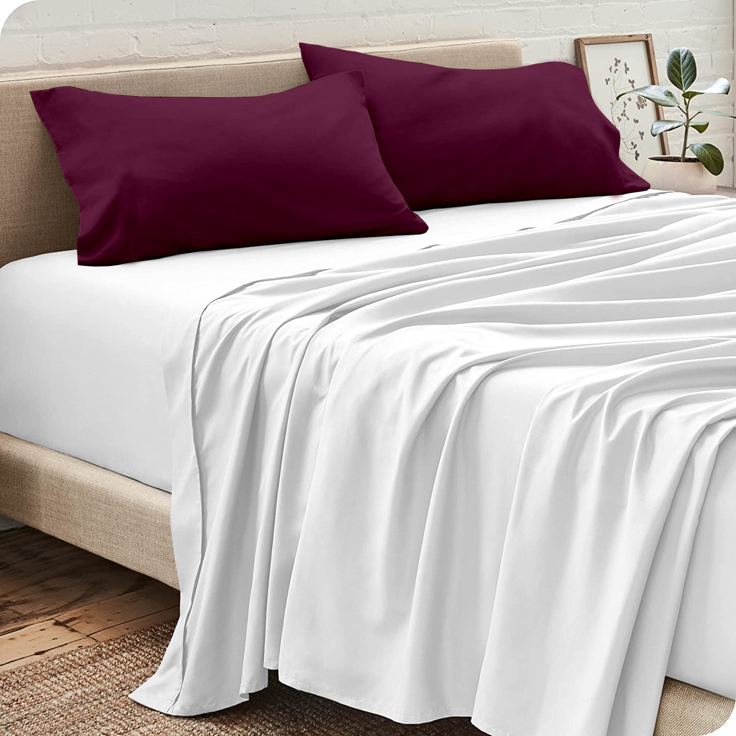 مجموعة أغطية السرير (غشاء سرير + غطاء + غشاء الوسادة)