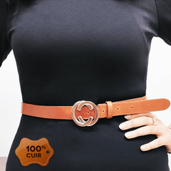 Ceinture en 100% Cuir Femme : Ceintures en Cuir Authentique pour Femmes : Un Accessoire de Style Élégant* - Ceinture Dwirty Maroc