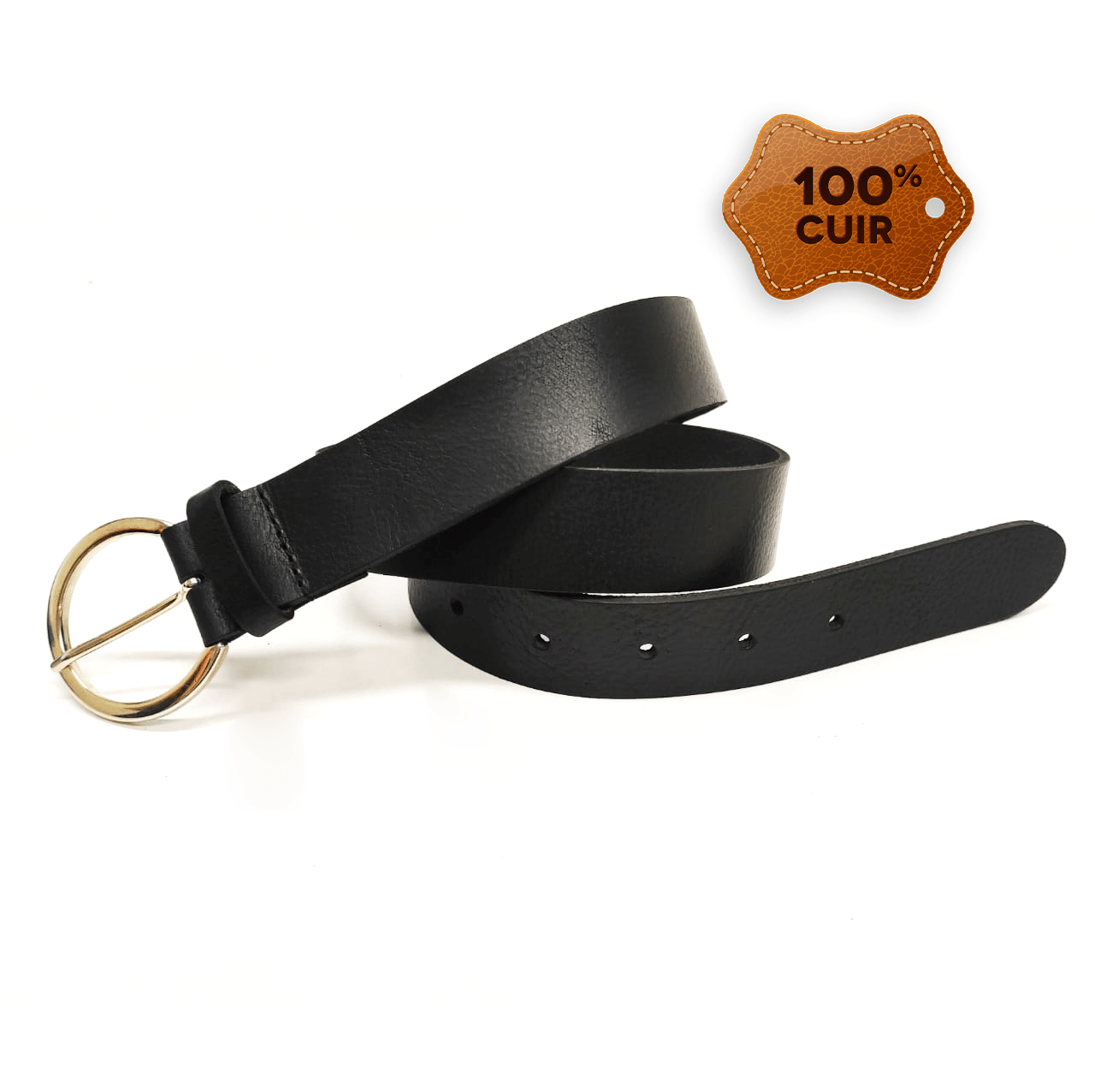 Ceinture en 100% Cuir Femme : Ceintures en Cuir Authentique pour Femmes : Un Accessoire de Style Élégant* - Ceinture Dwirty Maroc