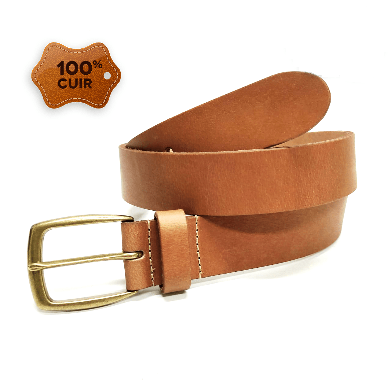 Ceinture en 100% Cuir Homme - Ceinture Dwirty Maroc