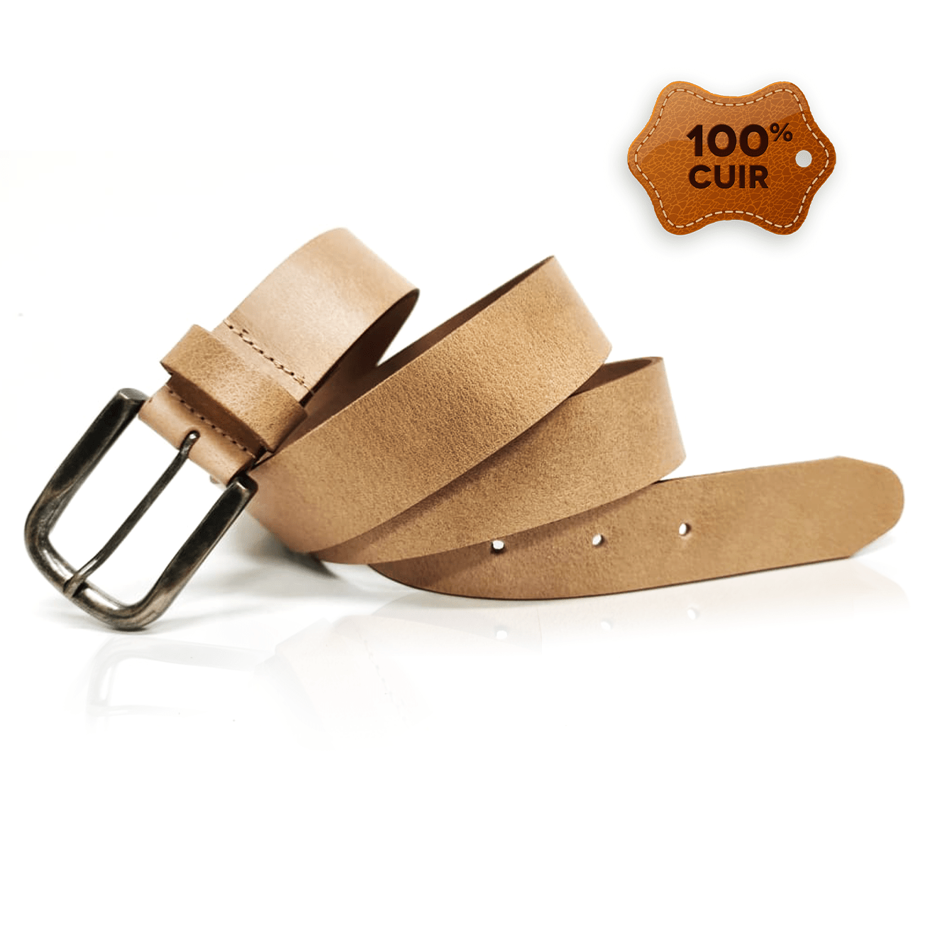 Ceinture en 100% Cuir Homme - Ceinture Dwirty Maroc