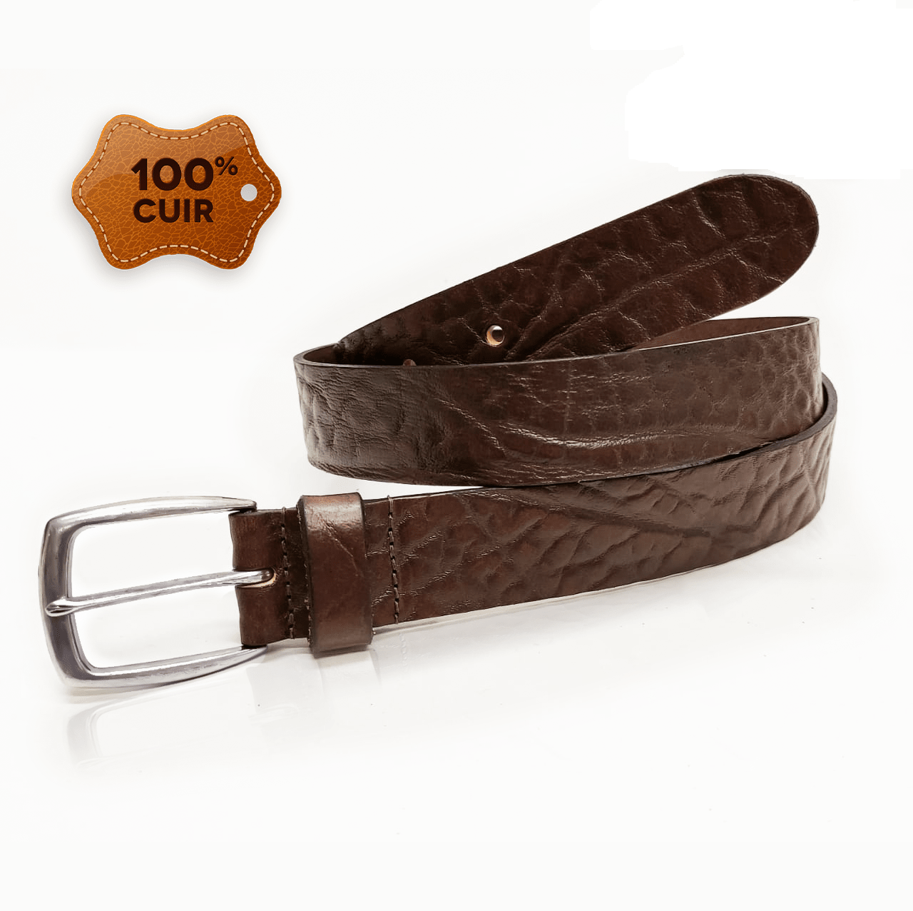 Ceinture en 100% Cuir Homme - Ceinture Dwirty Maroc