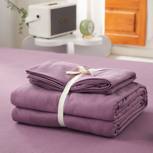 Housse Couette violet Valerian+ Taies d'oreillers Offerts - Doux & Antiallergique - Couette & Housse de Couette Dwirty Maroc