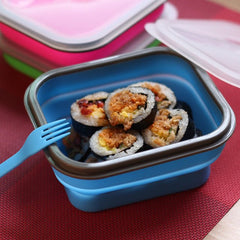 Pack 2 Boites de repas alimentaire pliable = 3 Couvercles alimentaire Offertes - Silicone - boite de repas Dwirty Maroc