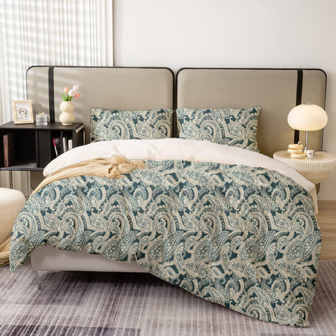 Housse de couette imprimée Neptune + Taies d'oreillers  -Doux & Antiallergique // Collection la Voie Lactée