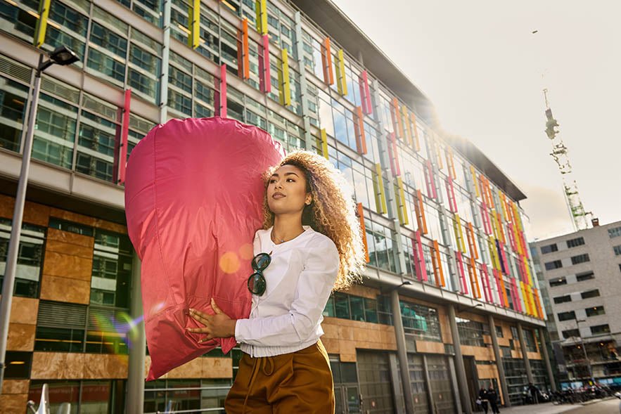 Pouf Géant Basic polyvalent (Rose) - 40% - Pouf Géant Dwirty Maroc