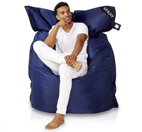 Pouf Géant Large polyvalent : 135x165 cm (Bleu Nuit) - 40% - Pouf Enfant Dwirty Maroc