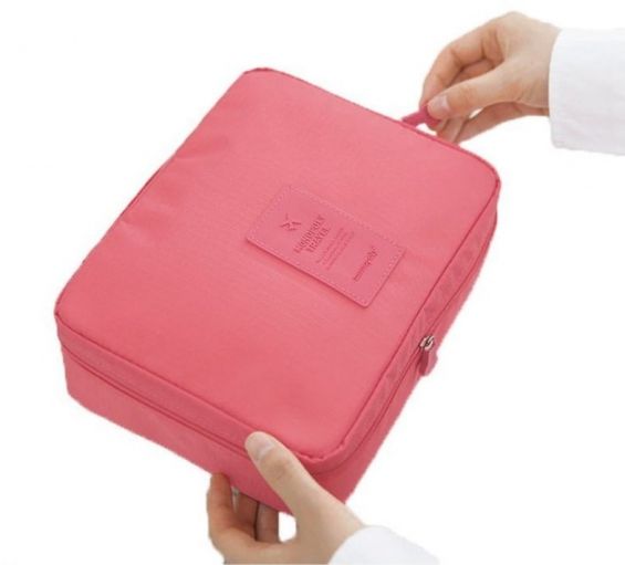 2 en 1 TROUSSE À MAKE-UP & Trousse de rangement de sous vêtements Carré : BF2024
